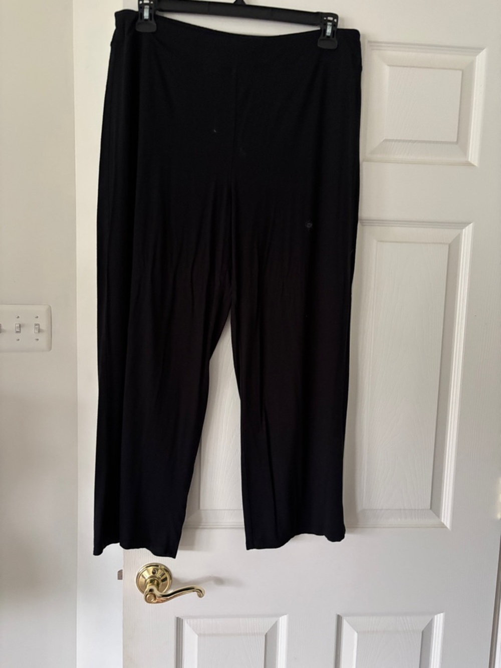 J. Jill Black Cropped Wide-Leg Pull-On Pants